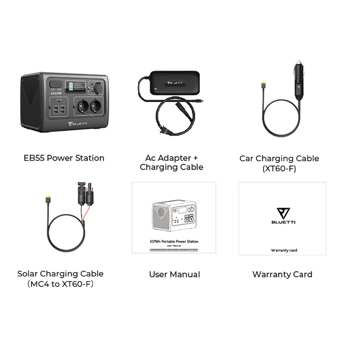 Bluetti EB55 Refurbished 537Wh 700W Portable Power Station Solar Power Generators 2500+ Cycle