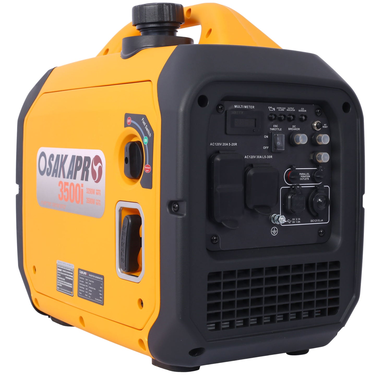 Osakapr 3500 Watt Portable Inverter Generator Gas Powered