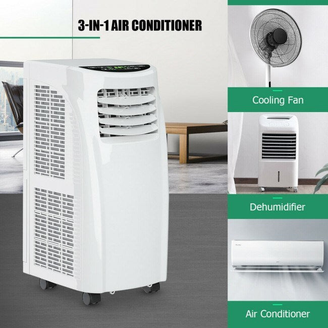 8,000 BTU Portable Air Conditioner with Sleep Mode and Dehumidifier Function