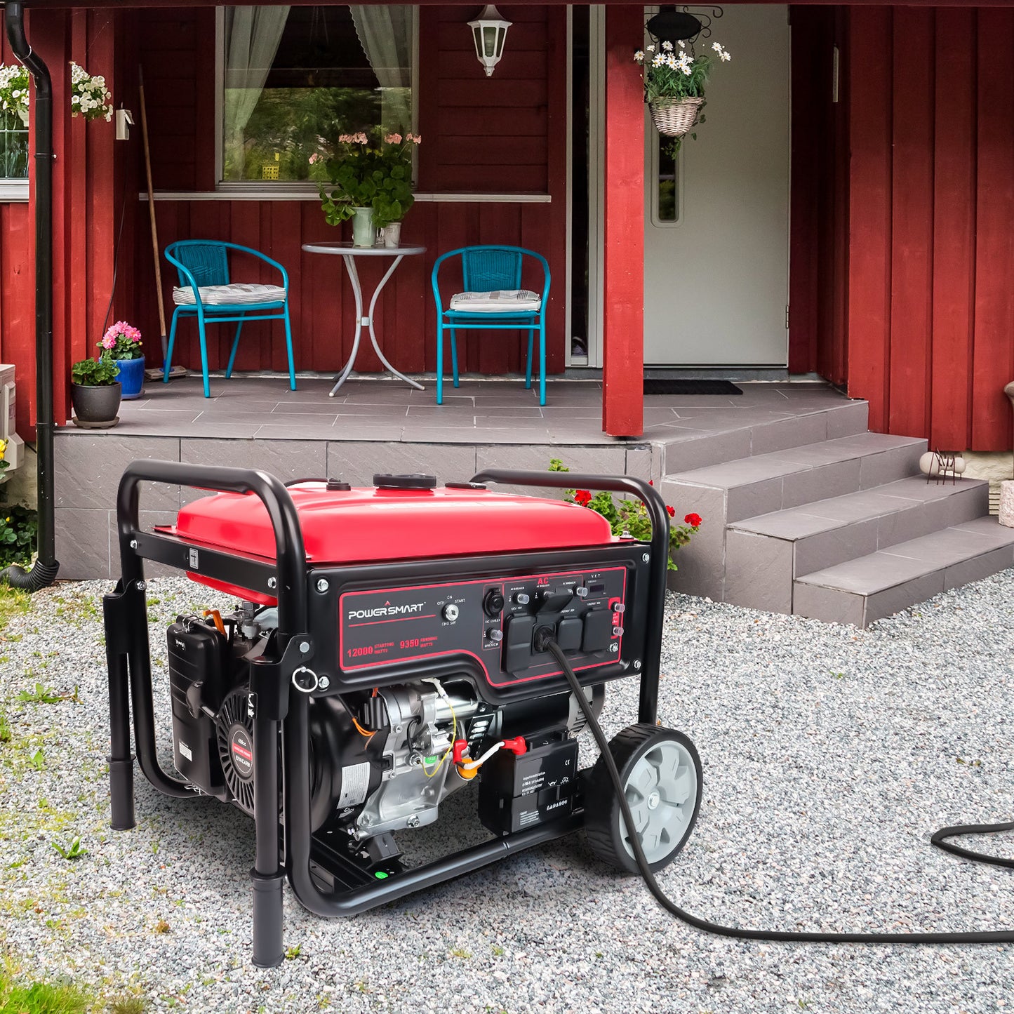 PowerSmart 459CC Gas Powered Outdoor Generator, 12000 Peak Watt