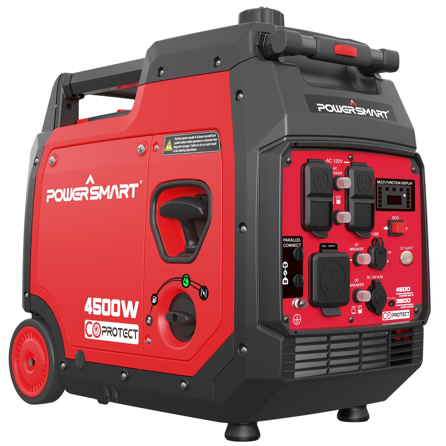 PowerSmart Gas Powered Portable Generator, Low Noise, (4500 Watts+CO)