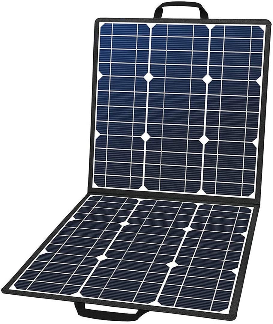 100W 18V Portable Solar Panel, Flashfish Foldable Solar Charger with 5V USB 18V DC Output Compatible with Portable Generator